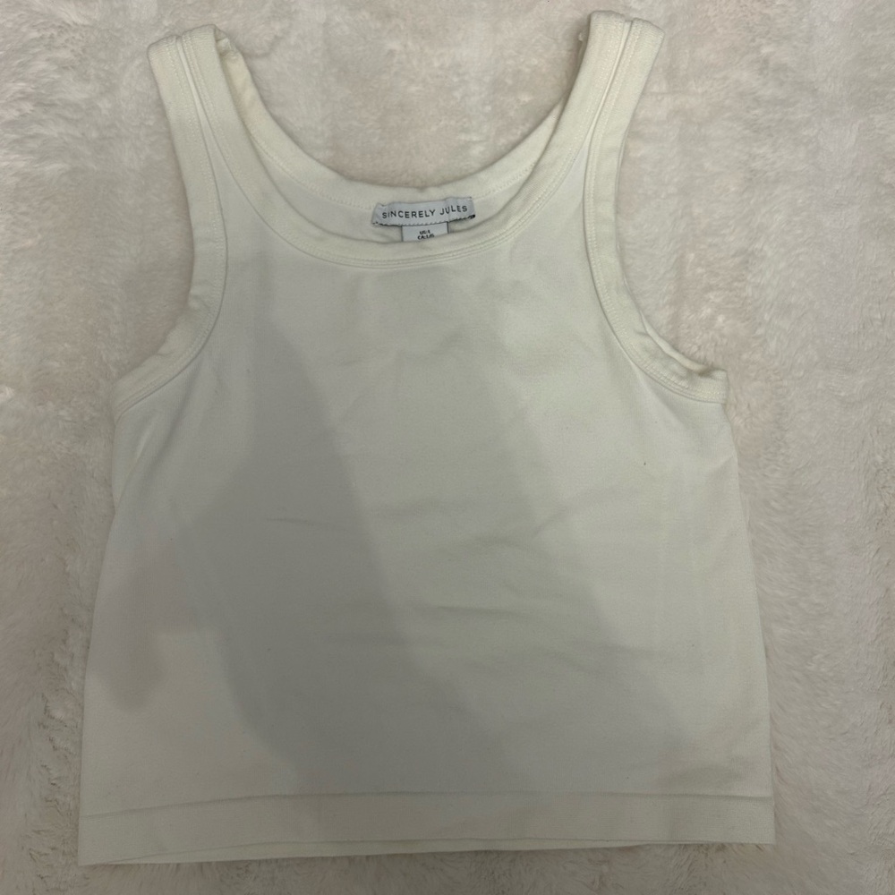 Sincerely Jules Elegant White Tank Top
